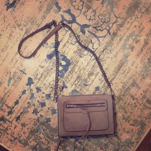 Beautiful mauve suede Rebecca Minkoff shoulder bag